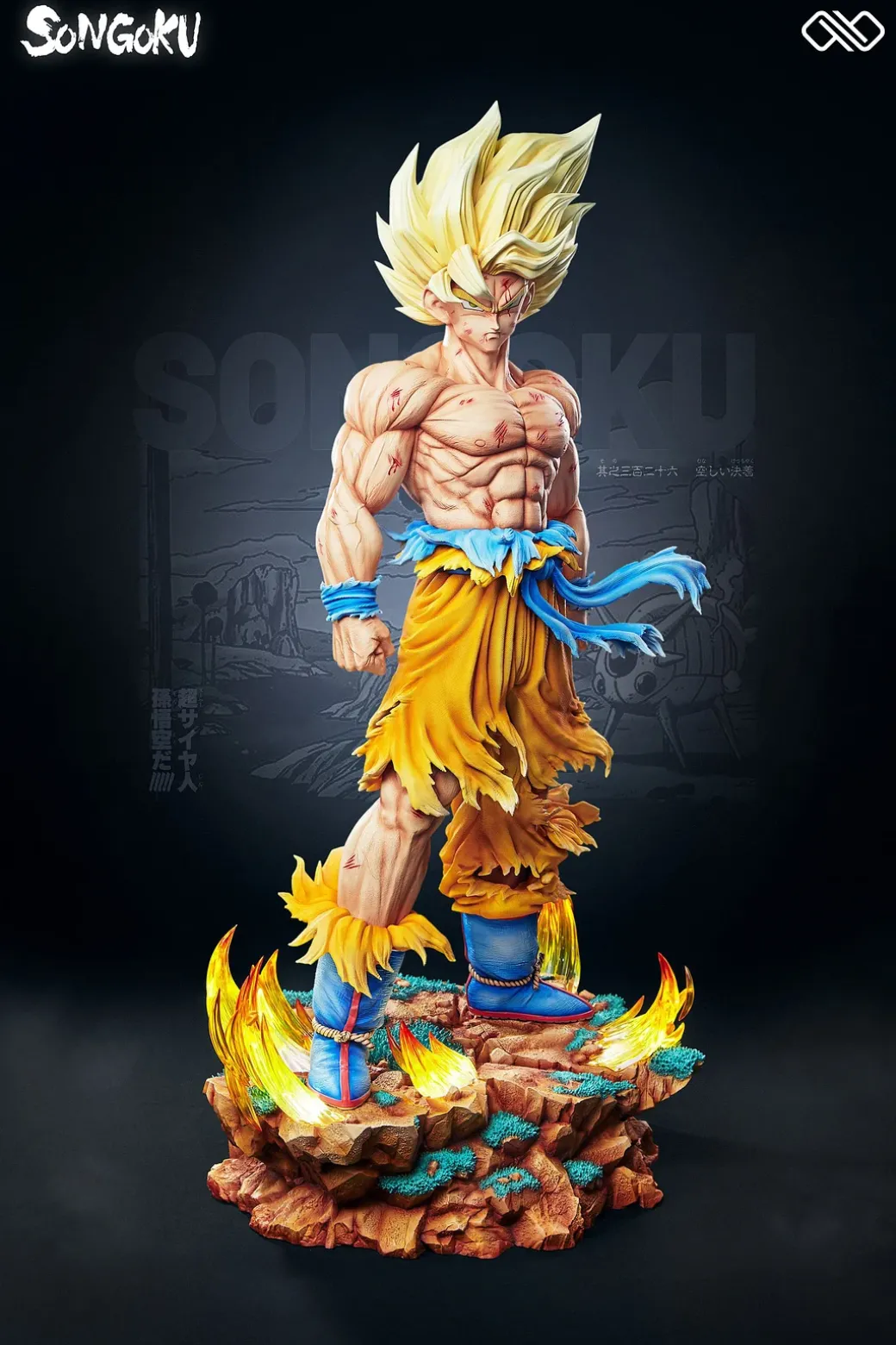 1/6 & 1/4 & 1/2 Scale First Meet Super Saiyan Son Goku - Dragon Ball Resin Statue - Unlimited Studios