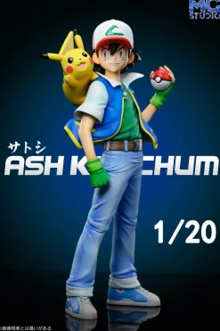 1/20 & 1/8 & 1/4 Scale World Zukan Ash Ketchum & Pikachu - Pokemon Resin Statue - MG Studios