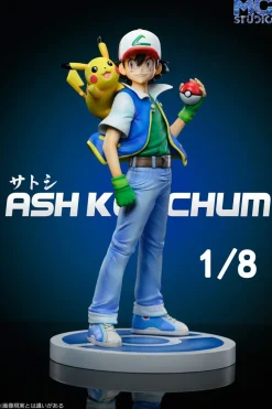 1/20 & 1/8 & 1/4 Scale World Zukan Ash Ketchum & Pikachu - Pokemon Resin Statue - MG Studios