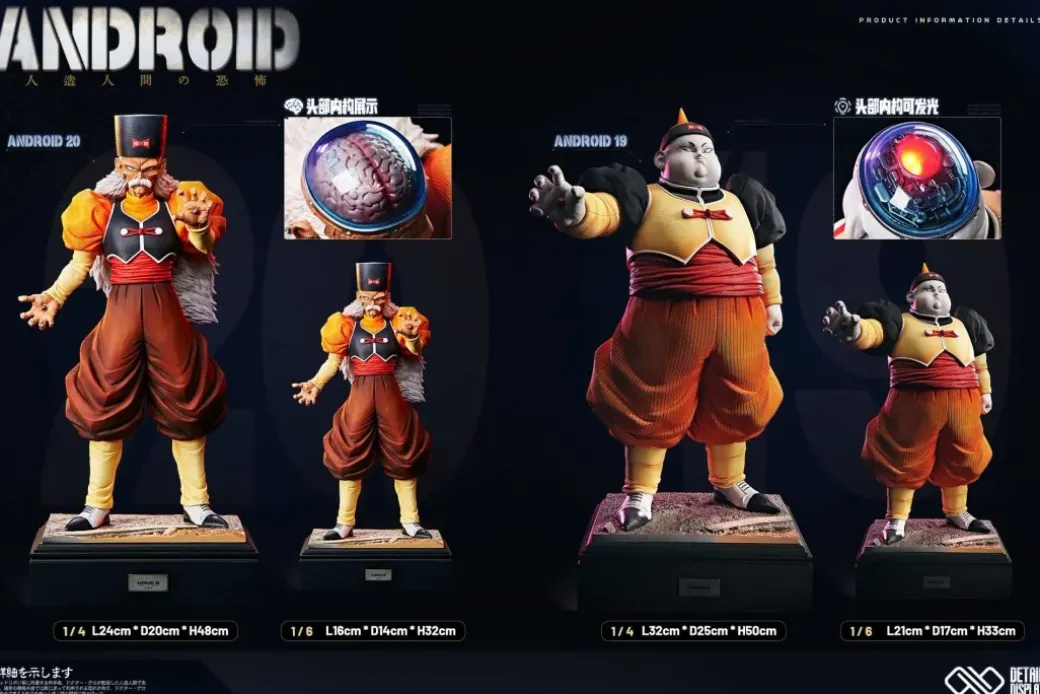 1/6 & 1/4 Scale Android 19 & Android 20 - Dragon Ball Resin Statue - Unlimited Studios