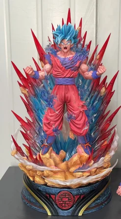 1/6 & 1/4 Scale Anniversary Super Saiyan Blue Kaio-Ken with LED - Dragon Ball Resin Statue - Deyin-Studios
