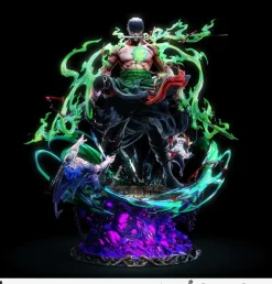 1/6 & 1/4 Scale Awakened Roronoa Zoro with LED - ONE PIECE Resin Statue - LAST SLEEP Studios
