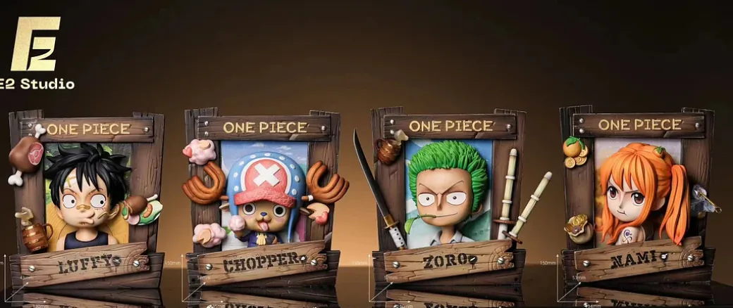 1/8 & 1/4 Scale Chibi Frame Series Monkey D. Luffy & Tony Tony Chopper & Roronoa Zoro & Nami - ONE PIECE Resin Statue - E2 Studio