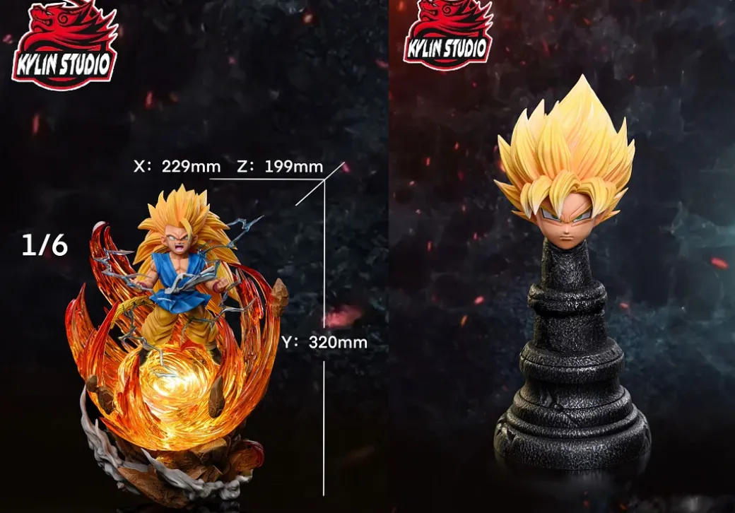 1/6 & 1/4 Scale Childhood Super Saiyan 3 Son Goku - Dragon Ball Resin Statue - Kylin Studio