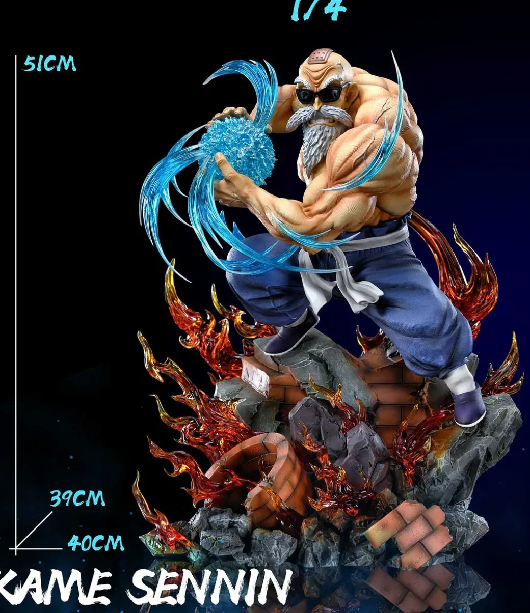 1/6 & 1/4 Scale Kame Hame Ha Master Roshi with LED - Dragon Ball Resin Statue - Deyin-Studios