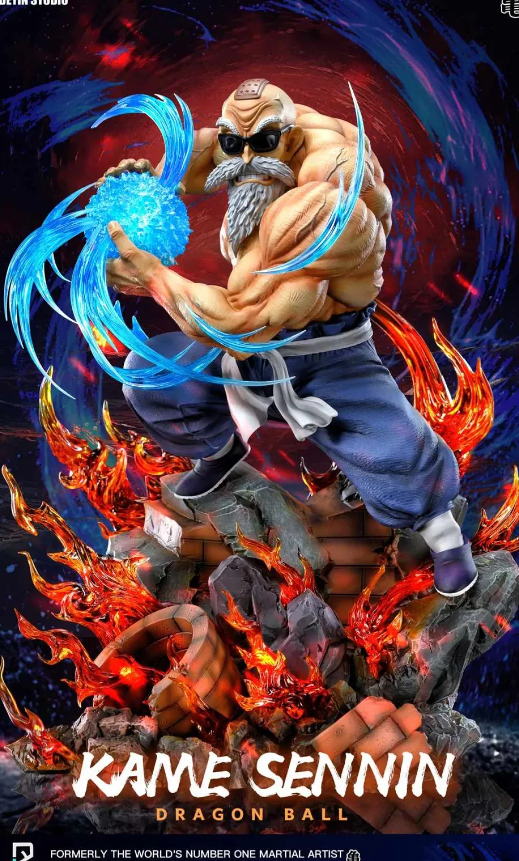 1/6 & 1/4 Scale Kame Hame Ha Master Roshi with LED - Dragon Ball Resin Statue - Deyin-Studios