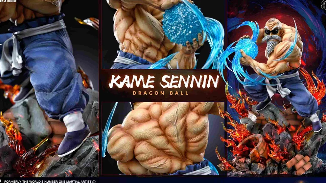 1/6 & 1/4 Scale Kame Hame Ha Master Roshi with LED - Dragon Ball Resin Statue - Deyin-Studios