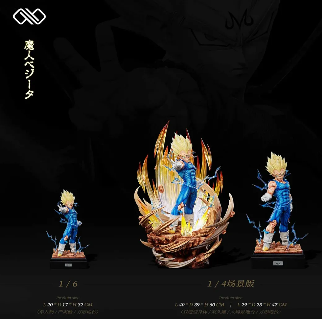 1/6 & 1/4 Scale Majin Vegeta - Dragon Ball Resin Statue - Unlimited Studios