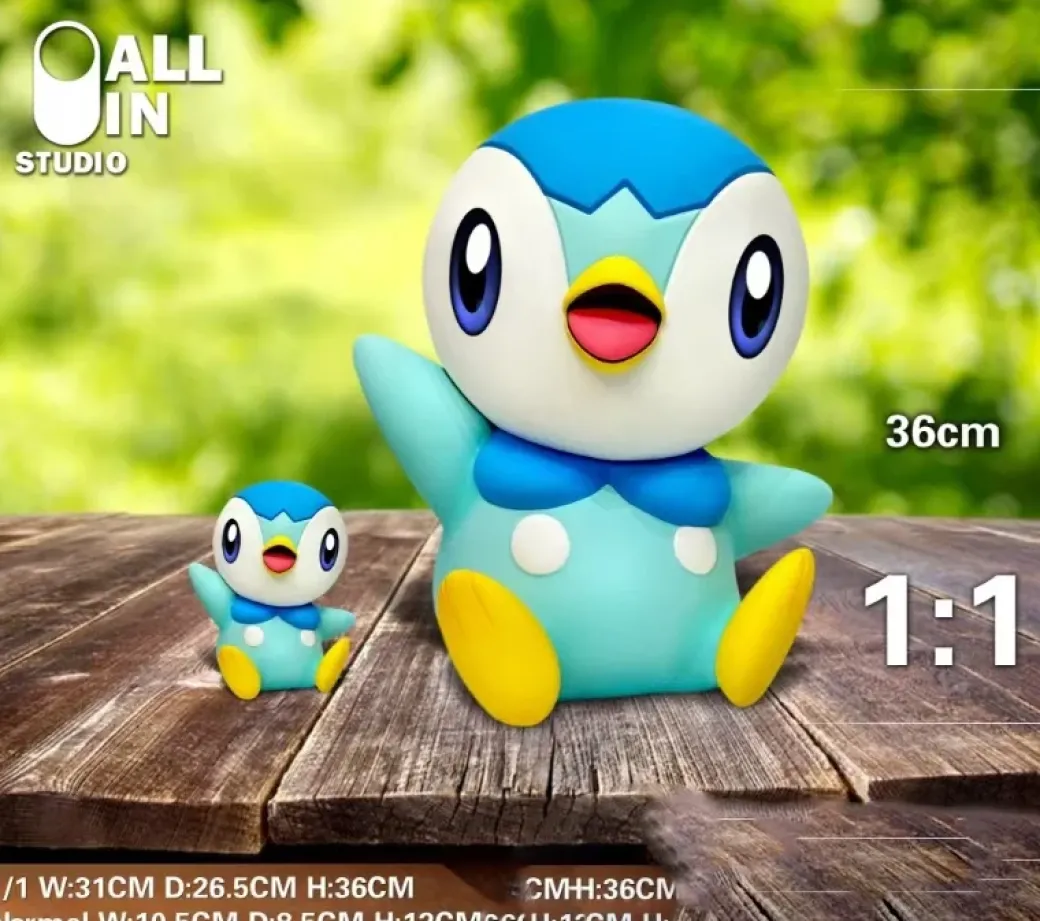 1/3 & 1/1 Scale Piplup - Pokemon Resin Statue - ALL IN Studio