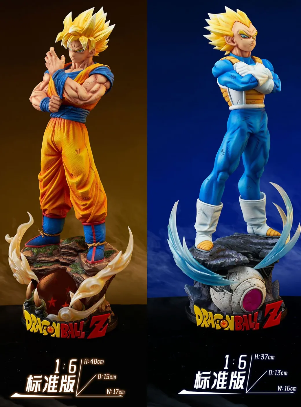 1/6 & 1/4 Scale Son Goku & Vegeta - Dragon Ball Resin Statue - AfterShock Studio