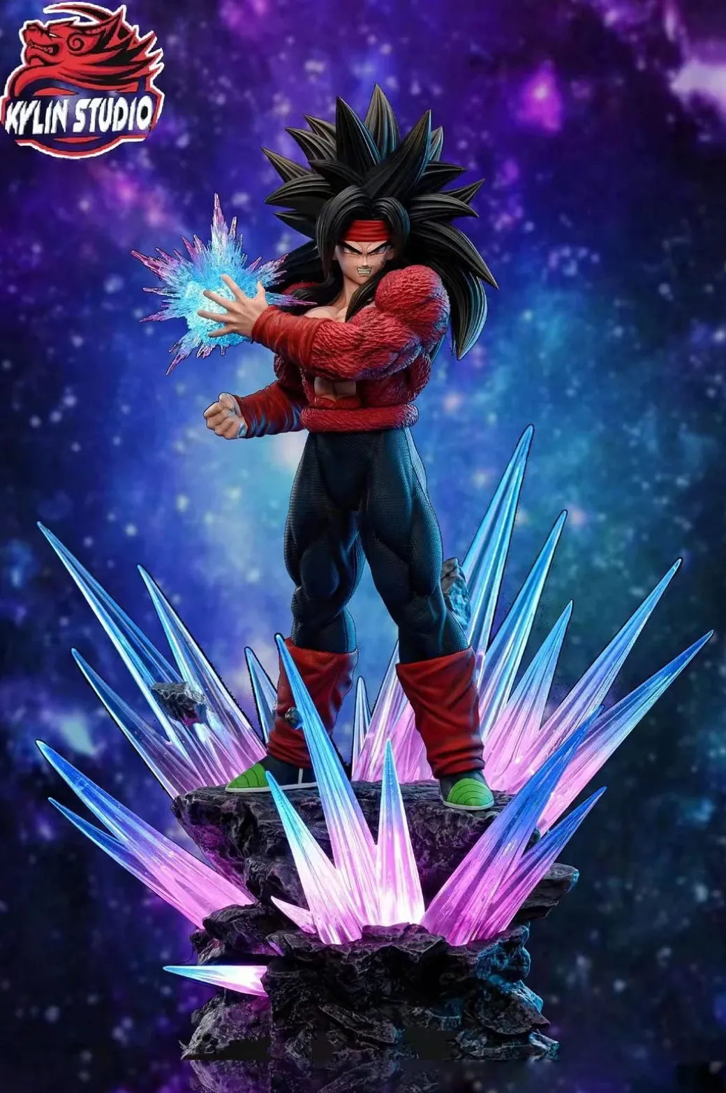 1/6 & 1/4 Scale Super Saiyan 4 Bardock with LED - Dragon Ball Resin Statue - Kylin Studio