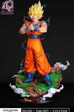1/6 & 1/4 Scale Super Saiyan 2 Son Goku - Dragon Ball Resin Statue - Civilization Studio