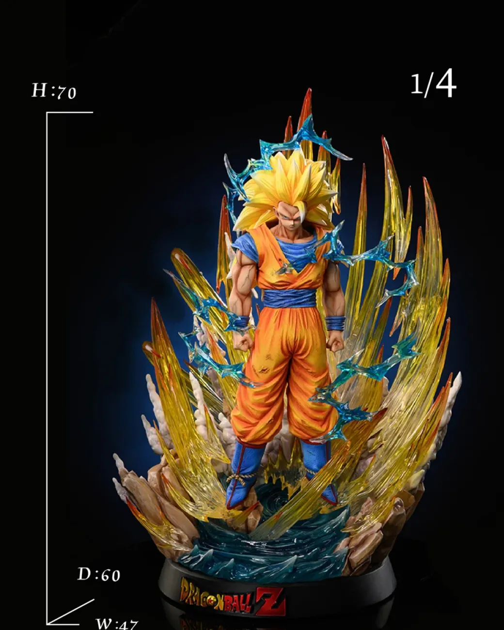 1/6 & 1/4 Scale Super Saiyan 3 Son Goku - Dragon Ball Resin Statue - AD Studio