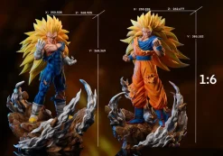 1/6 & 1/4 Scale Super Saiyan 3 Son Goku & Vegeta - Dragon Ball Resin Statue - Kylin Studio