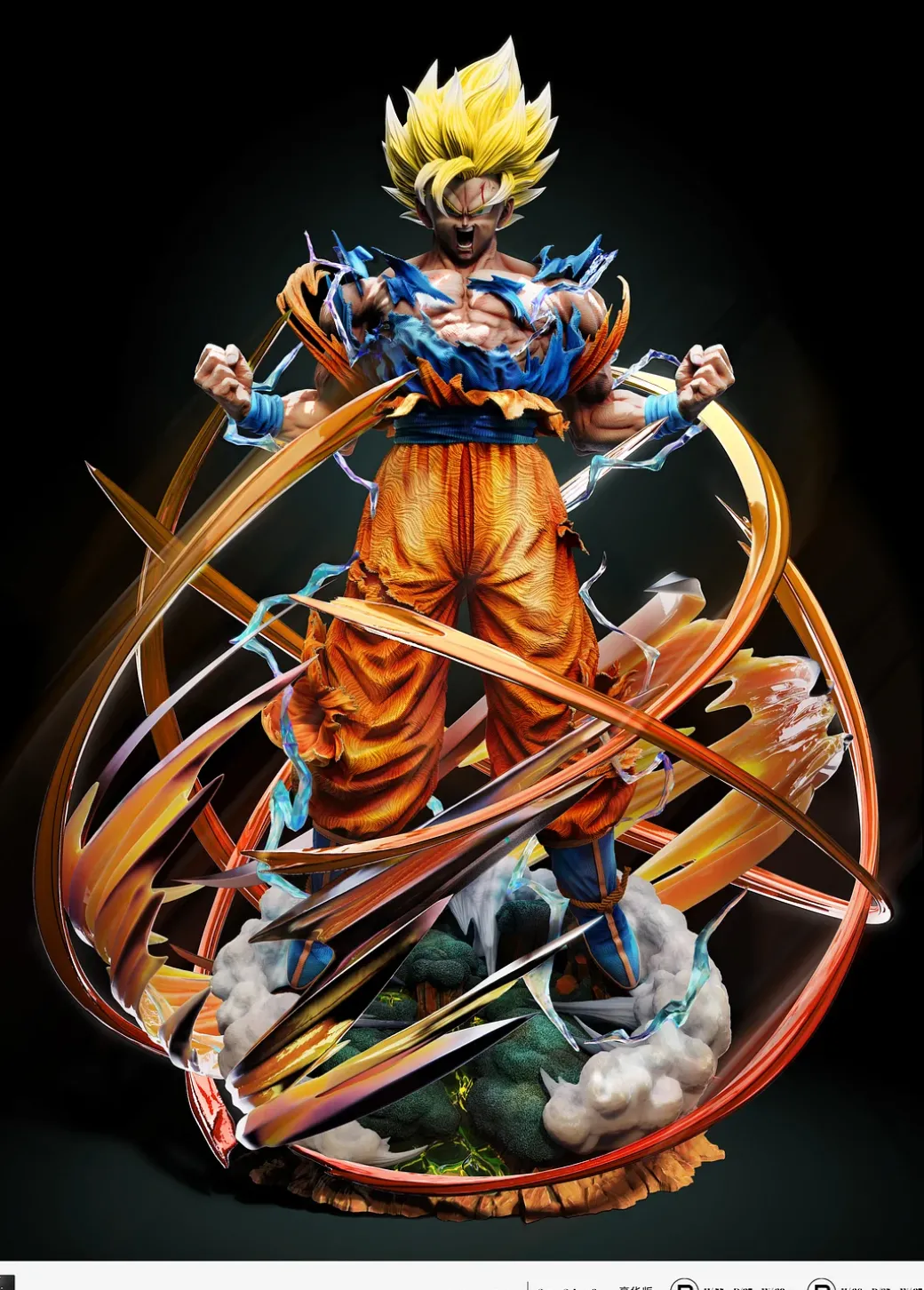 1/6 & 1/4 Scale Super Saiyan 2 Son Goku - Dragon Ball Resin Statue - LAST SLEEP Studios