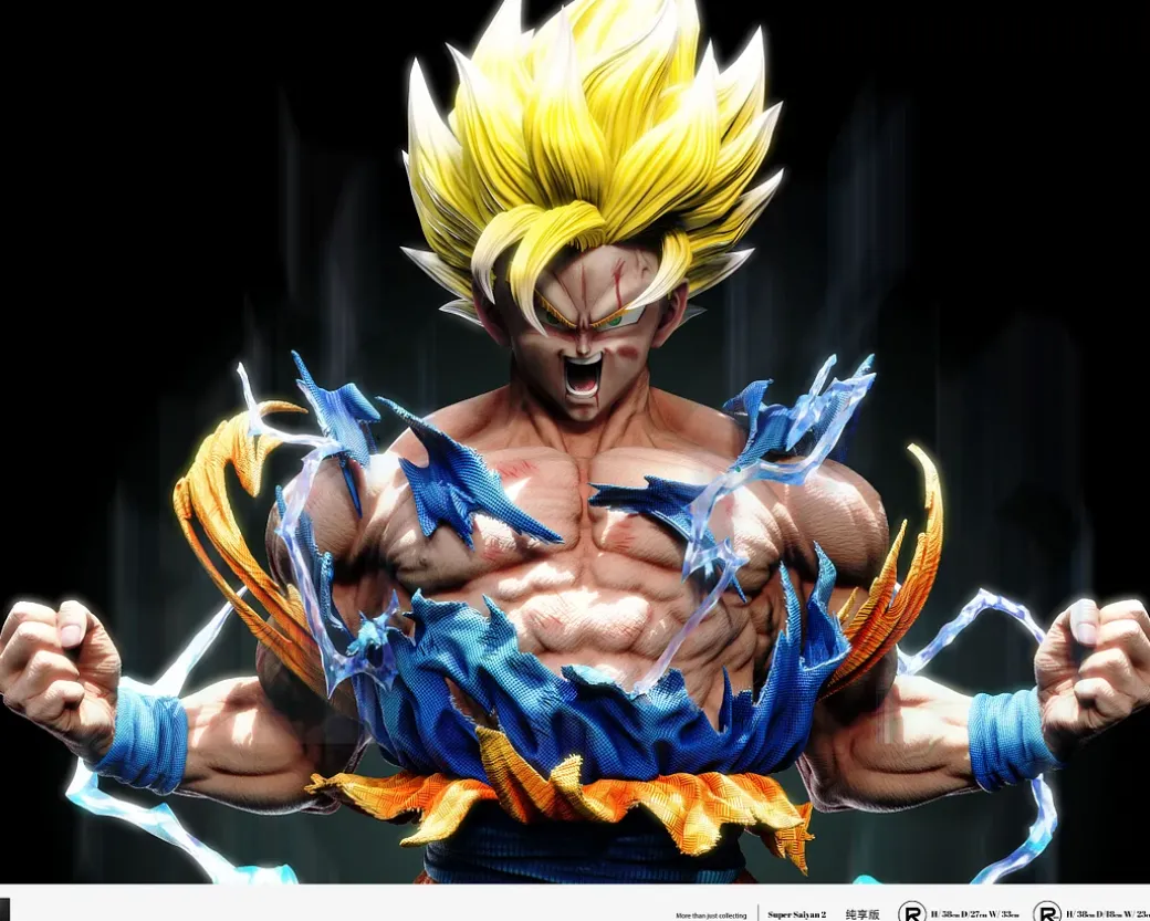1/6 & 1/4 Scale Super Saiyan 2 Son Goku - Dragon Ball Resin Statue - LAST SLEEP Studios
