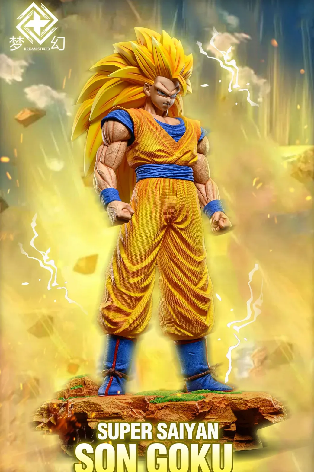 1/6 & 1/3 Scale Super Saiyan 3 Son Goku - Dragon Ball Resin Statue - Dream Studios