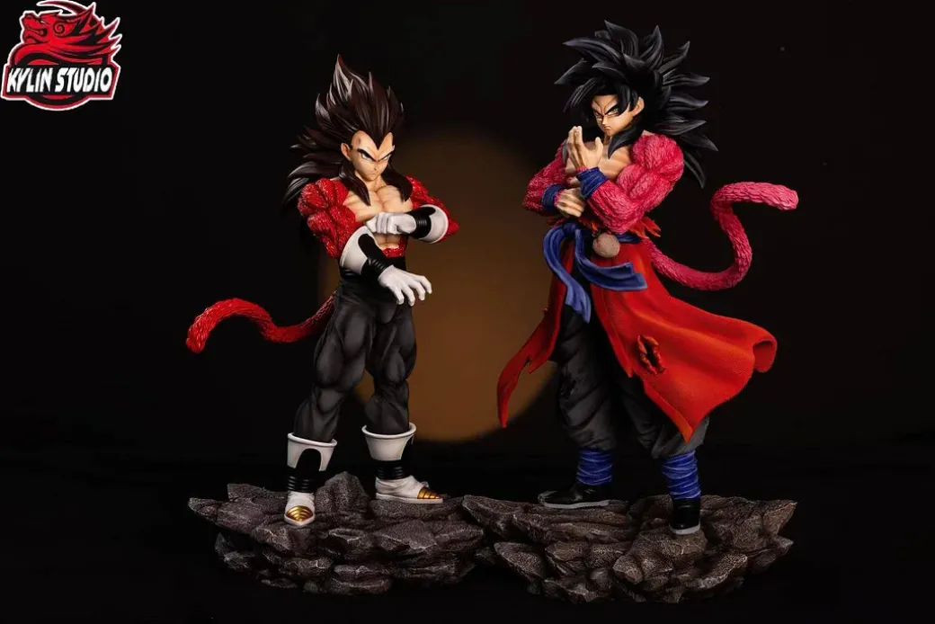 1/6 & 1/4 Scale The Time Patrol Super Saiyan 4 Vegeta & Son Goku - Dragon Ball Resin Statue - Kylin Studio