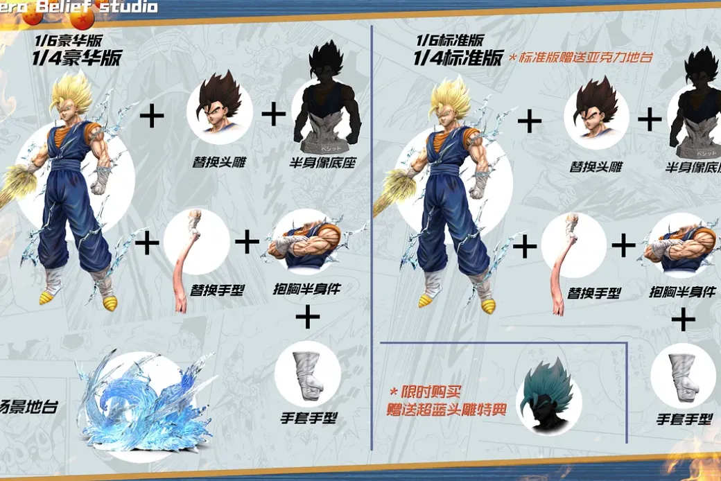 1/6 & 1/4 Scale Vegetto - Dragon Ball Resin Statue - Hero Belief Studios