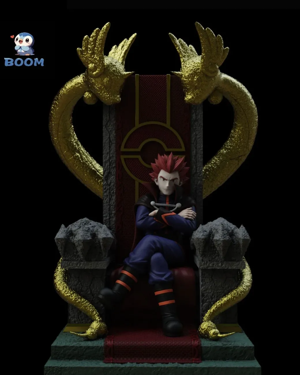 1/20 & 1/8 Scale World Zukan Elite Four Series Lance - Pokemon Resin Statue - Boom Studios