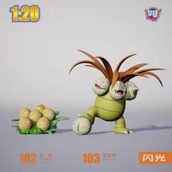 1/20 & 1/40 Scale World Zukan Evolution of Exeggutor Set & Alola Exeggutor - Pokemon Resin Statue - UU Studio