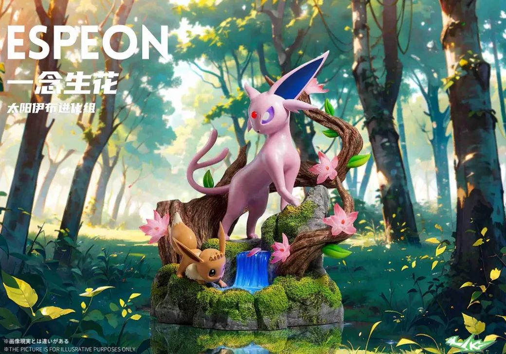 1/20 & 1/15 Scale World Zukan Evolution of Espeon Set with LED - Pokemon Resin Statue - SK Studios