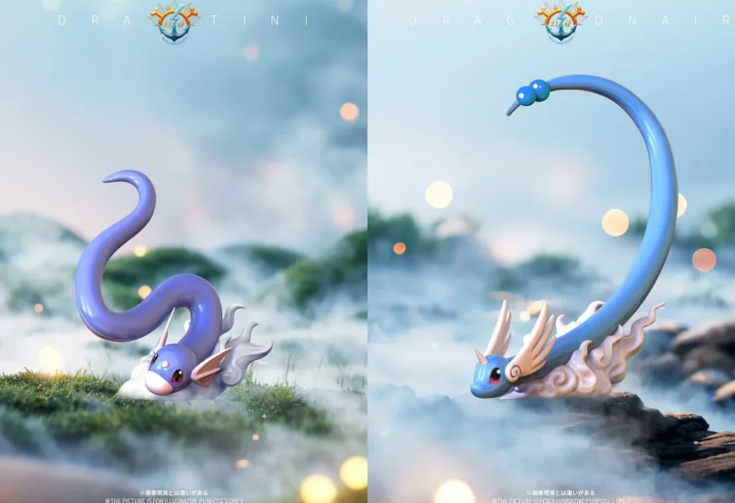 1/20 & 1/10 Scale World Zukan Evolution of Dragonite Set - Pokemon Statue - HZ-Studios