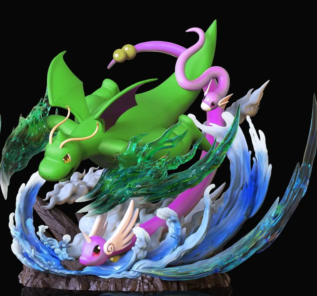 1/20 & 1/10 Scale World Zukan Evolution of Dragonite Set - Pokemon Statue - HZ-Studios
