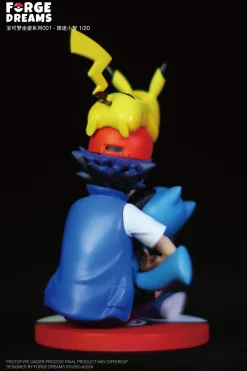 1/20 & 1/8 Scale World Zukan Journey Ash Ketchum & Pikachu & Riolu - Pokemon Resin Statue - Forge Dreams Studio