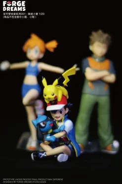1/20 & 1/8 Scale World Zukan Journey Ash Ketchum & Pikachu & Riolu - Pokemon Resin Statue - Forge Dreams Studio