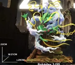 1/20 & 1/10 Scale World Zukan Mega Rayquaza with LED - Pokemon Resin Statue - ZR Studios