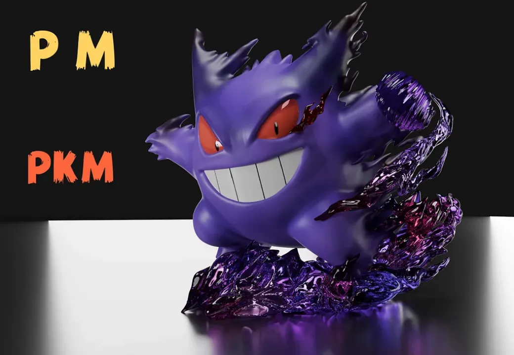 1/20 & 1/10 Scale World Zukan Original Colour Gengar - Pokemon Resin Statue - PM-Studios