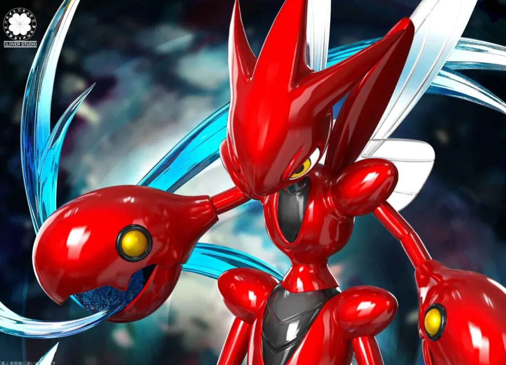 1/20 & 1/10 Scale World Zukan Scizor - Pokemon Resin Statue - Clover Studio