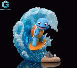1/20 & 1/7 Scale World Zukan Surfing Squirtle - Pokemon Statue - Grand Studio