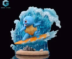 1/20 & 1/7 Scale World Zukan Surfing Squirtle - Pokemon Statue - Grand Studio