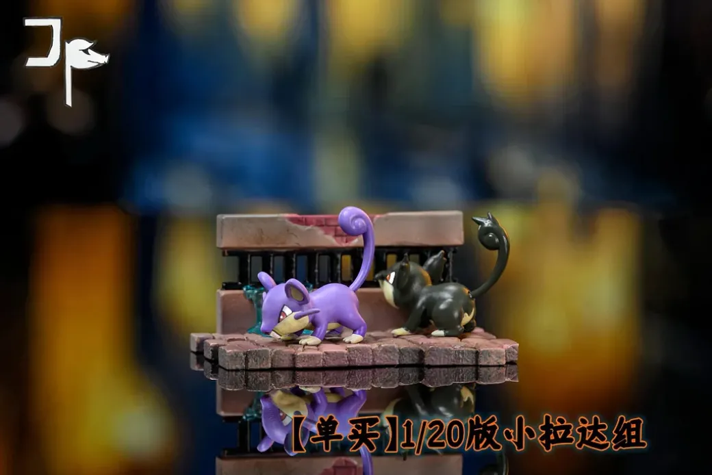 1/20 & GK Scale World Zukan Evolution of Raticate & Rattata Set - Pokemon Resin Statue - JP Studio