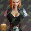 1:1 Scale ANDROID 18 (Lazuli) - Dragon Ball Resin Statue - Green Leaf Studios