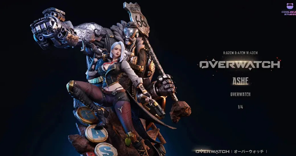 1/4 Scale Ashe with LED - Overwatch Resin Statue - coolbear