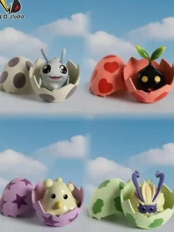 1/1 Scale Bubbmon & Pitchmon & Nyokimon & Yuramon - Digimon Resin Statue - LD Studio