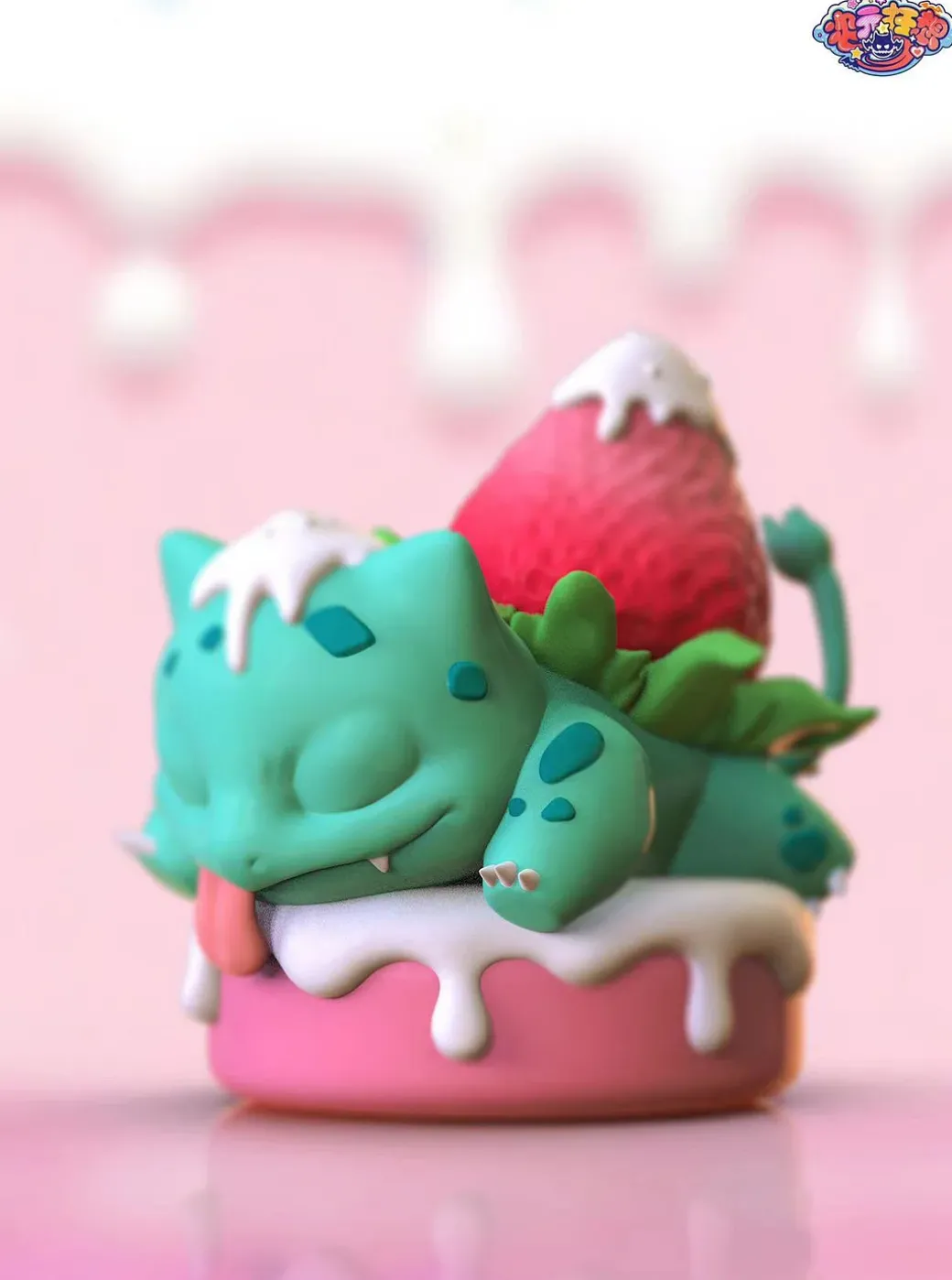 1/8 Scale Bulbasaur with Strawberry - Pokemon Resin Statue - CiYuanKuangXiang Studio