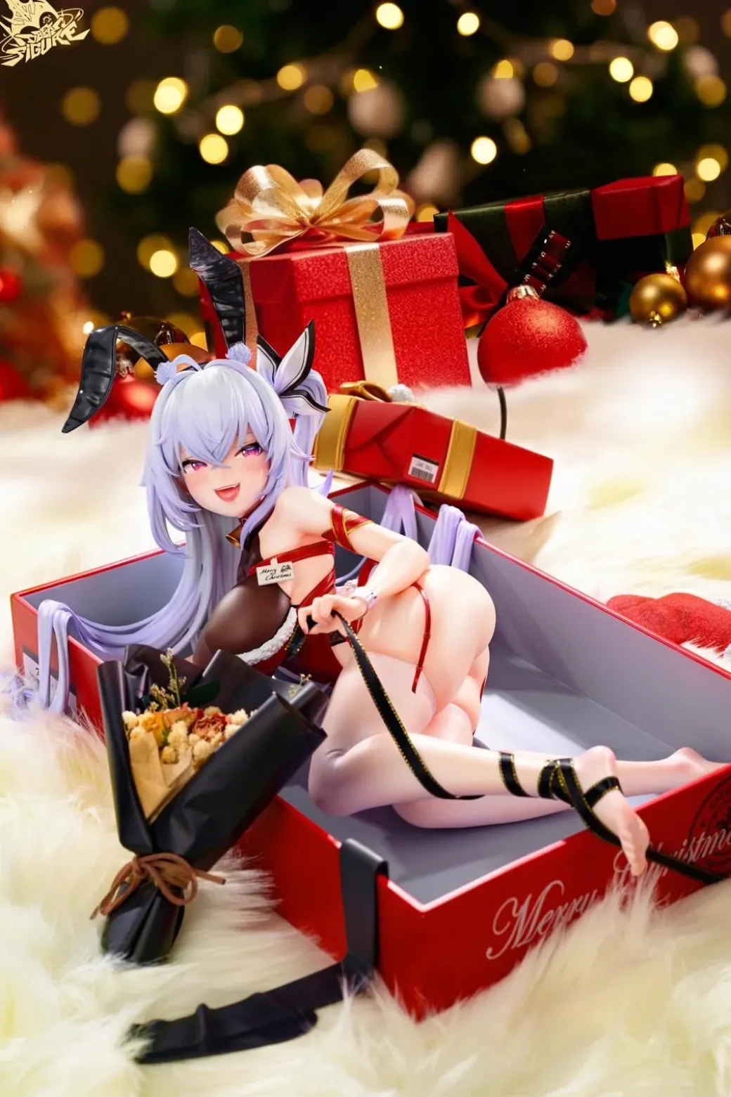1/4 Scale Christmas Gift Girl - Original Design Resin Statue - Dream Figure Studio