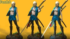 1/3 Scale Cyberpunk Ver Android 18 with LED - Dragon Ball Resin Statue - FanArt Studio