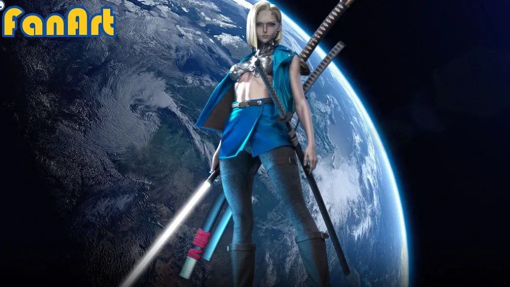 1/3 Scale Cyberpunk Ver Android 18 with LED - Dragon Ball Resin Statue - FanArt Studio