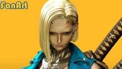 1/3 Scale Cyberpunk Ver Android 18 with LED - Dragon Ball Resin Statue - FanArt Studio