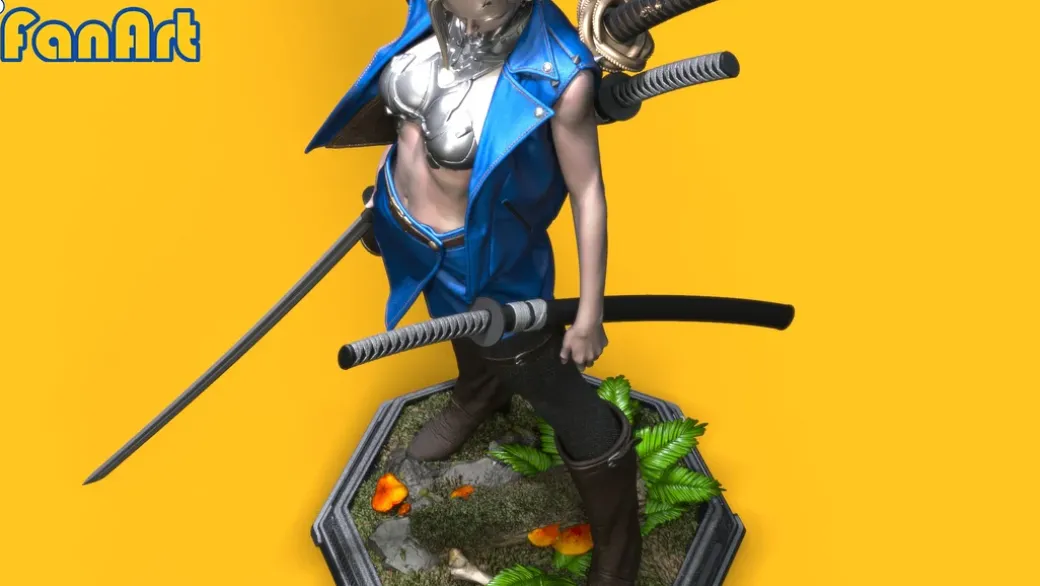 1/3 Scale Cyberpunk Ver Android 18 with LED - Dragon Ball Resin Statue - FanArt Studio