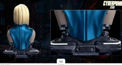 1/1 Scale Cyberpunk XVIII Ver. Android 18 Bust Statue with LED - Dragon Ball Resin Statue - 1/1 Studio