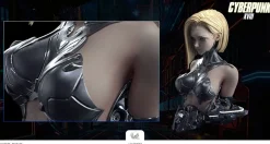 1/1 Scale Cyberpunk XVIII Ver. Android 18 Bust Statue with LED - Dragon Ball Resin Statue - 1/1 Studio