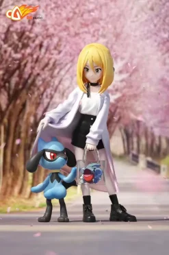 1/20 Scale Cynthia & Riolu & Gible - Pokemon Statue - OG Studio