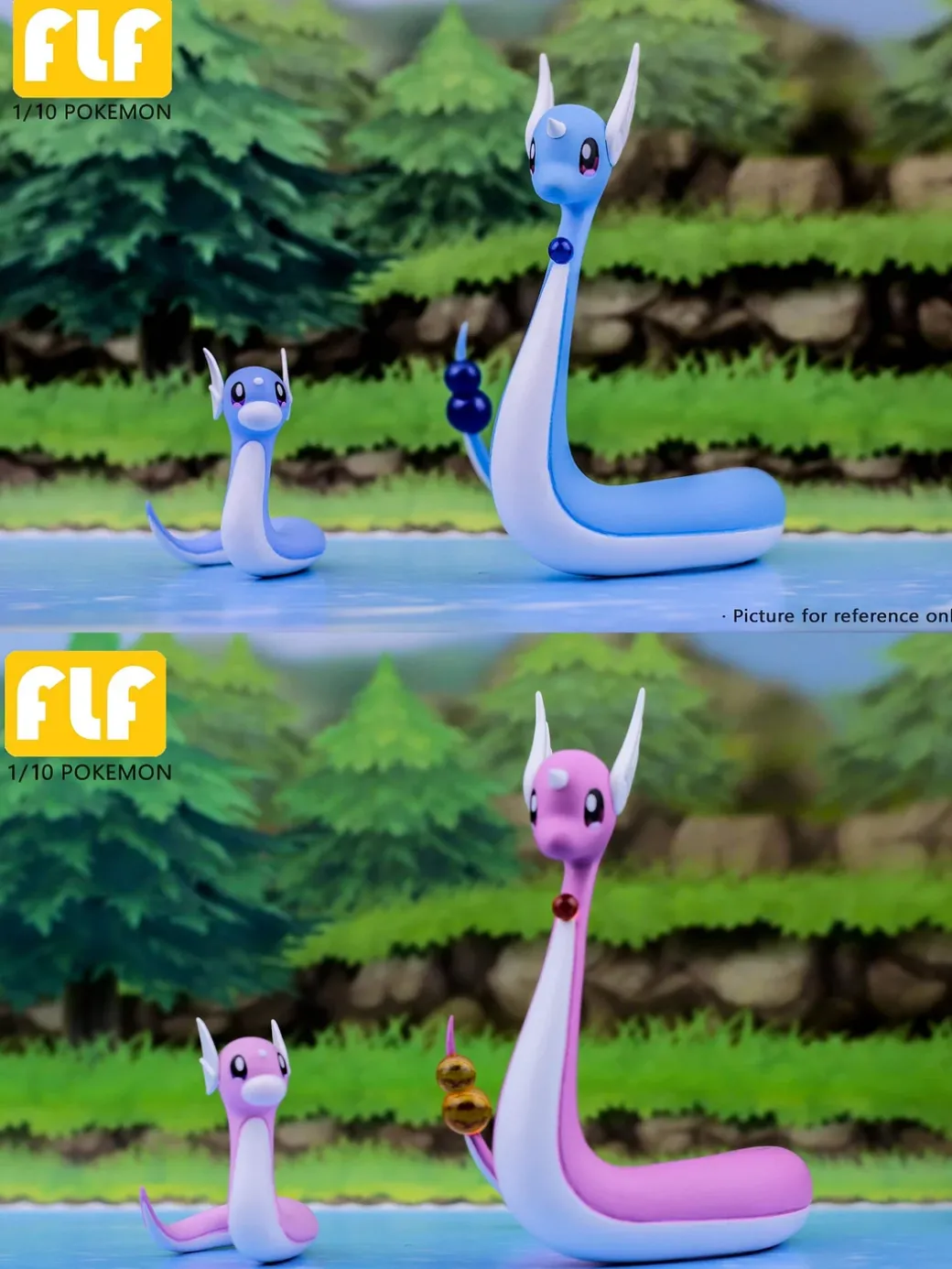 1/10 Scale Dratini & Dragonair - Pokemon Statue - FLF Studio