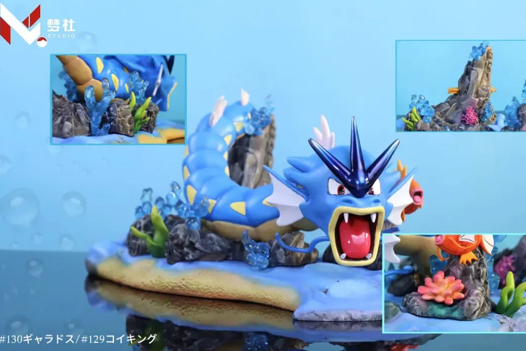 1/20 Scale Evolution Set of Gyarados - Pokemon Statue - MengShe Studio